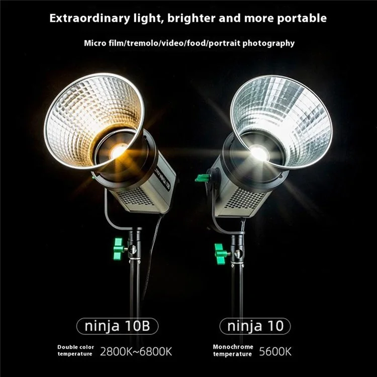 VILTROX Ninja 10 120W LED Video Light 5600K Professional Photography Studio Streaming Fill Light - US Plug