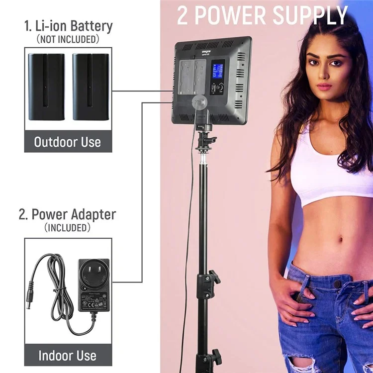 Kit de Iluminación LED WEEYLITE Sprite20 de 2 Piezas para Grabación de Vídeo, Streaming y Luz de Estudio RGB - Enchufe UE