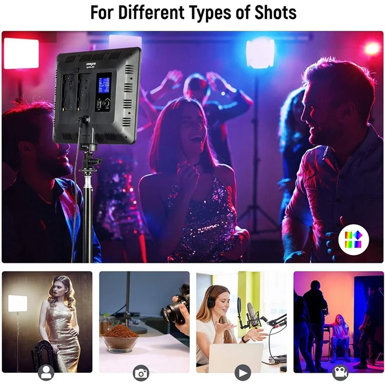 Kit de Iluminación LED WEEYLITE Sprite20 de 2 Piezas para Grabación de Vídeo, Streaming y Luz de Estudio RGB - Enchufe UE