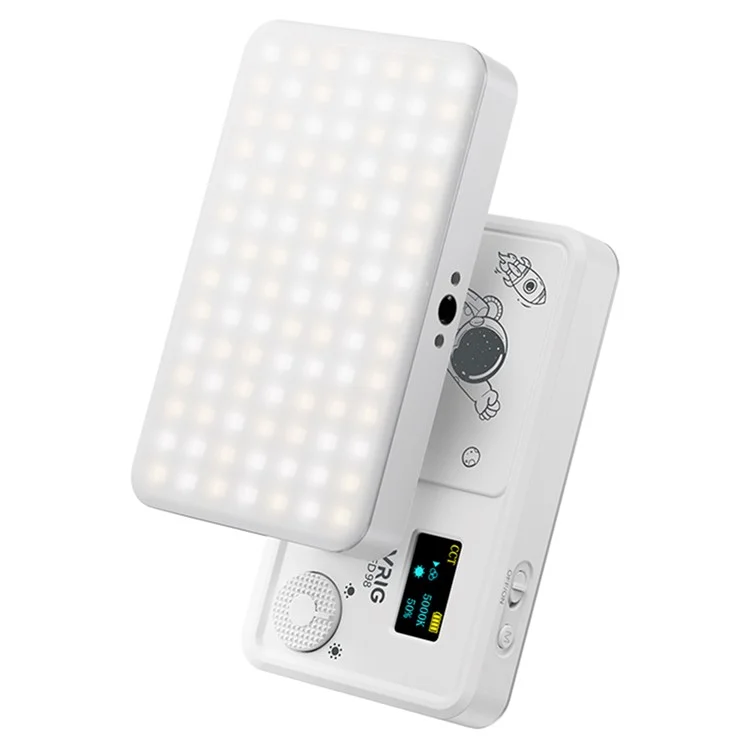 VRIG FD98 Lumière vidéo LED à double température de couleur Éclairage portable de photographie