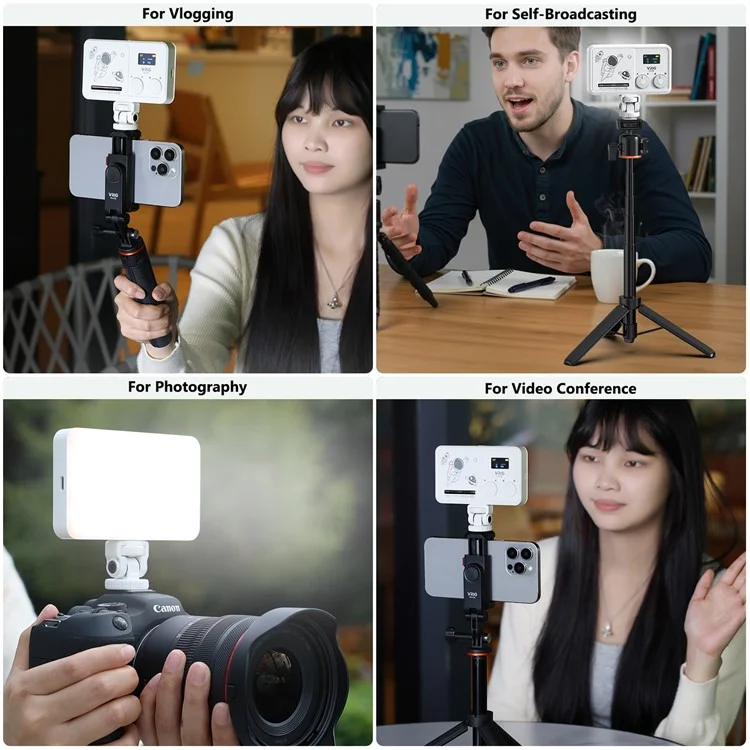 VRIG FD98 Lumière vidéo LED à double température de couleur Éclairage portable de photographie