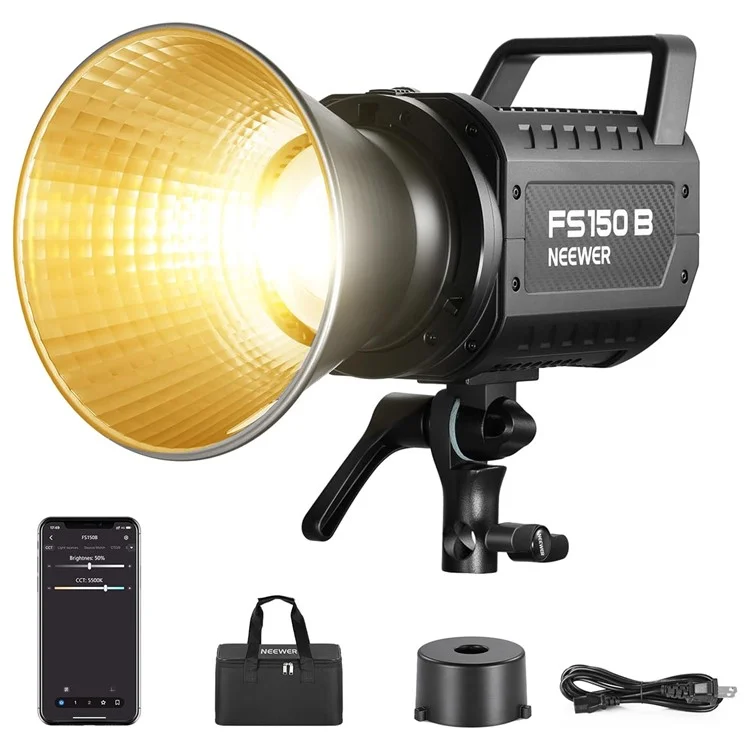 NEEWER FS150B LED Video Light 130W Bi-Color Studio Lighting Wireless Photography Lamp - US Plug