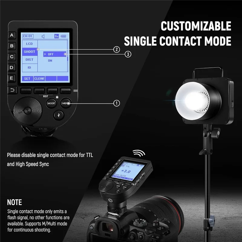 NEEWER Q4 400Ws Outdoor Flash with QPRO-N Trigger Handheld Strobe Light 1 / 8000S HSS for Nikon Cameras - AU Plug