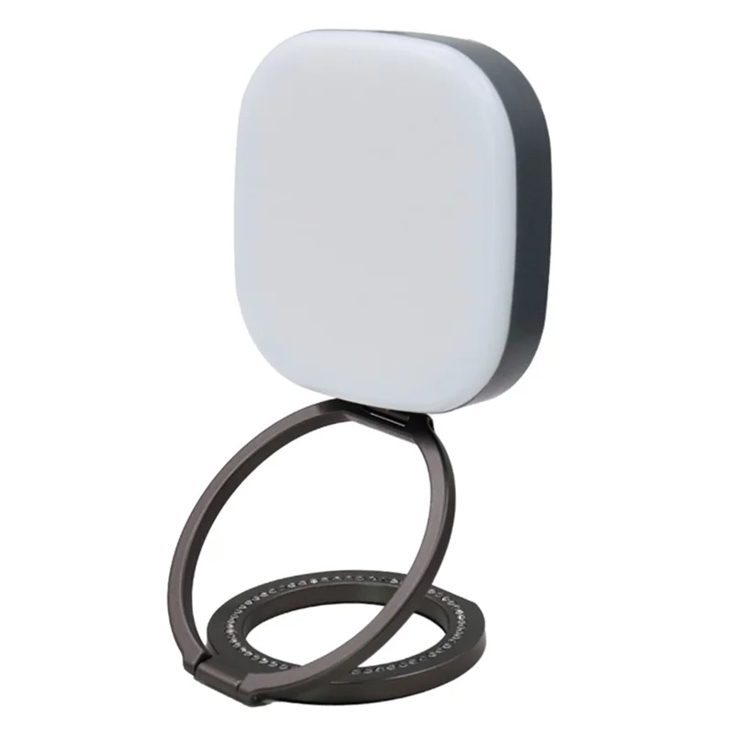 AL80 Anello Luminoso Magnetico per Selfie, Rotabile 360 Gradi, Lampada Portatile con 128 LED per Streaming Live - Nero