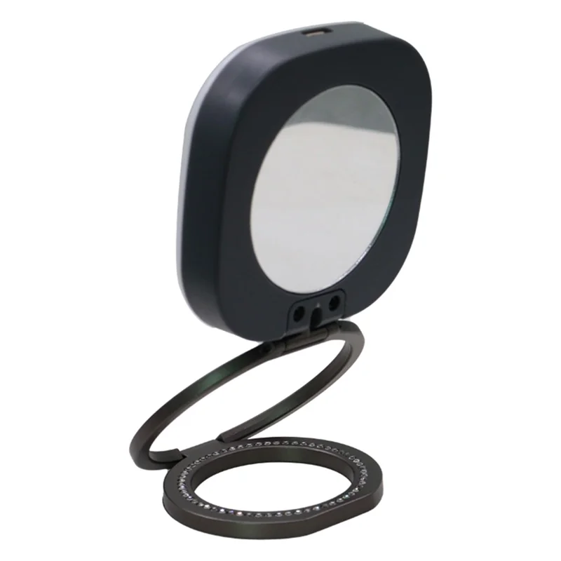 AL80 Anello Luminoso Magnetico per Selfie, Rotabile 360 Gradi, Lampada Portatile con 128 LED per Streaming Live - Nero