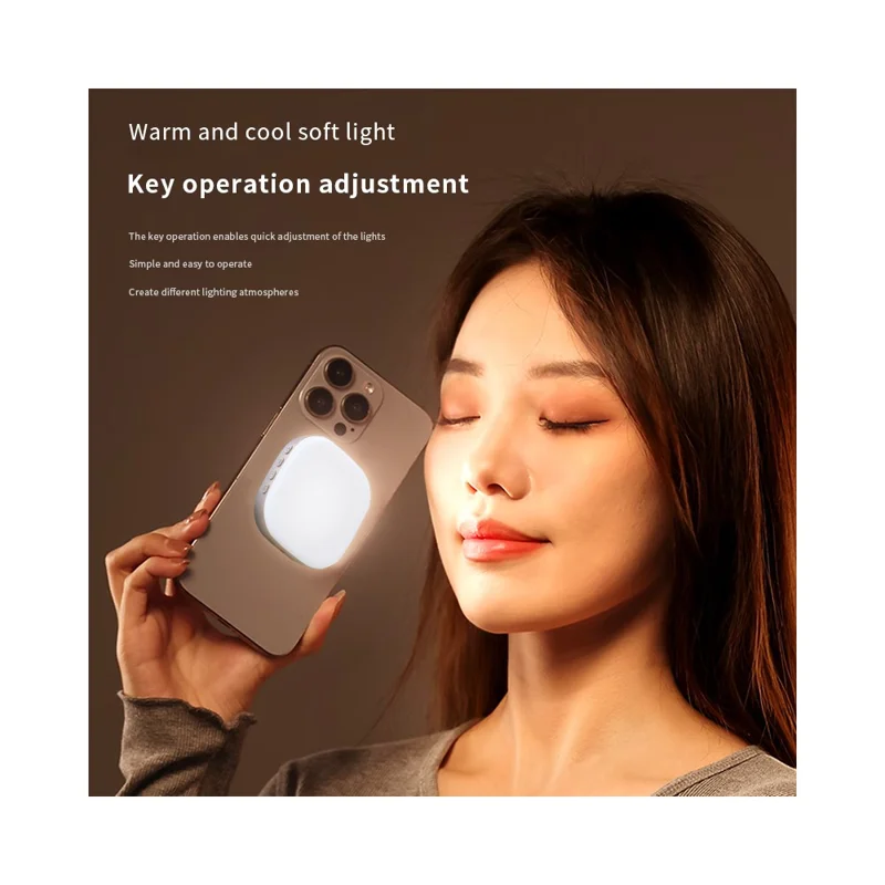 AL80 Anello Luminoso Magnetico per Selfie, Rotabile 360 Gradi, Lampada Portatile con 128 LED per Streaming Live - Nero