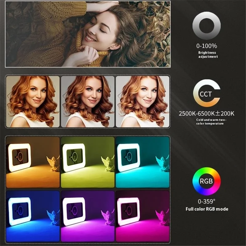 S4 RGB Magnetic Phone Video Light Full Color Fill Light for Live Streaming / Photography