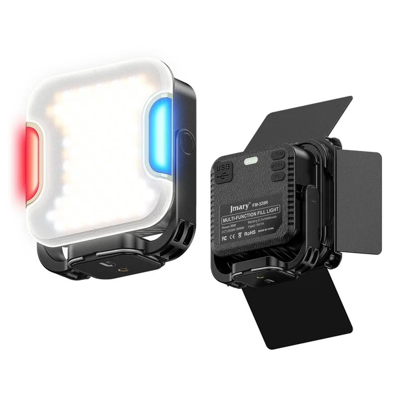 JMARY FM-328R Luce video portatile con temperatura del colore regolabile per campeggio esterno a LED