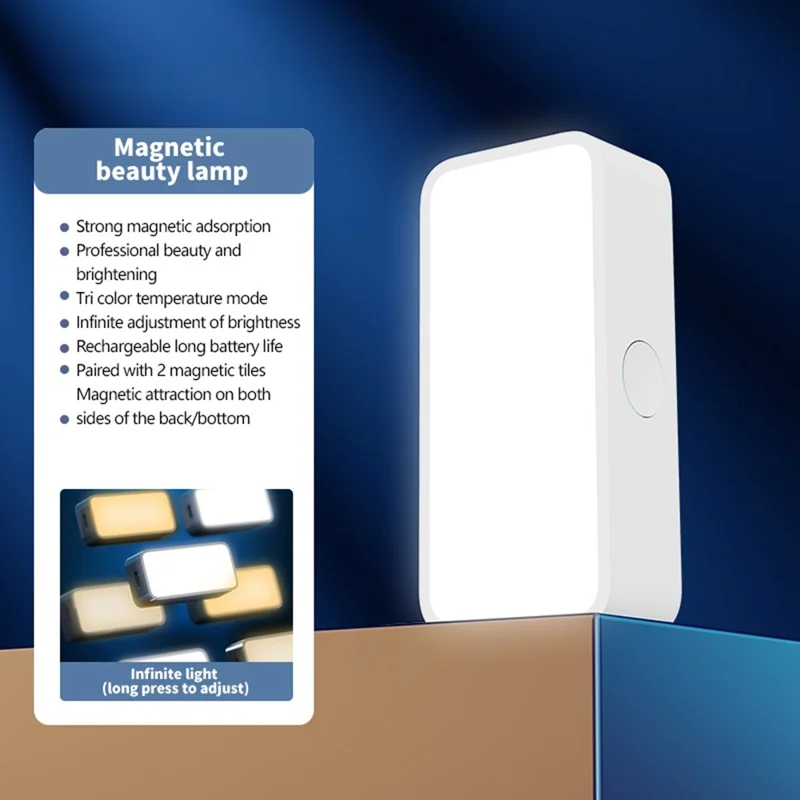 A8 Mini Magnetic Pocket Fill Light Phone Photography Video Streaming Portable LED Light - White