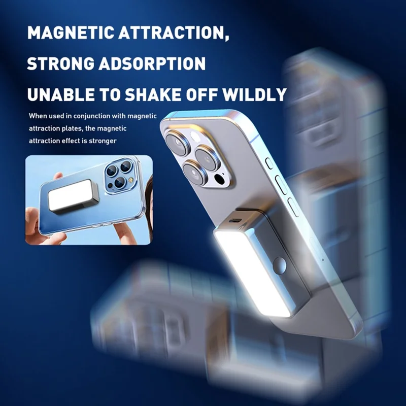 A8 Mini Magnetic Pocket Fill Light Phone Photography Video Streaming Portable LED Light - White