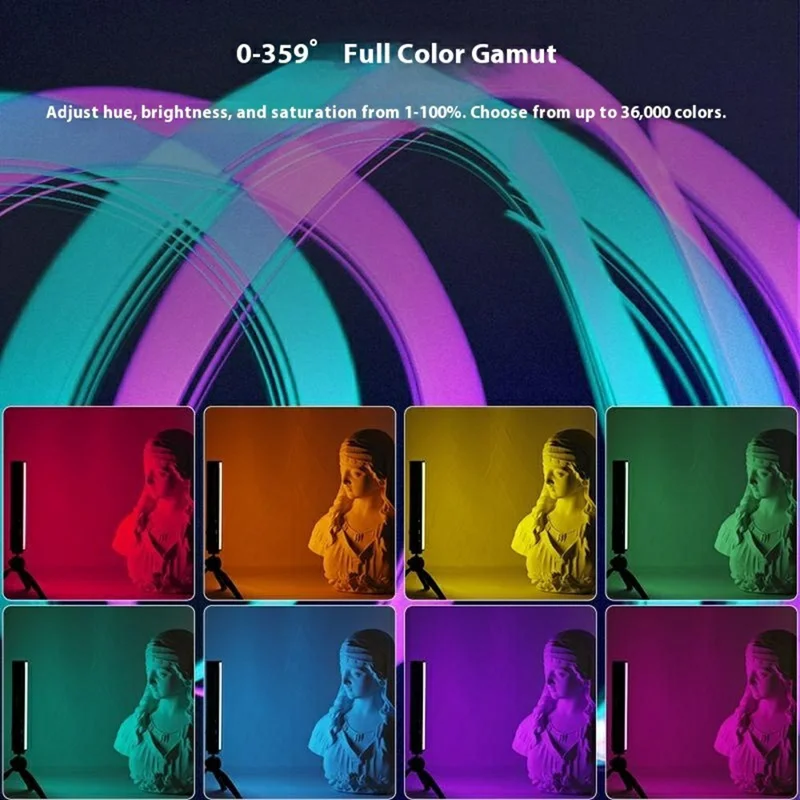 VLOGLITE B15RGB Handbediende LED Lichtstok voor Fotografie Live Streamen RGB Sfeerlamp met Statief