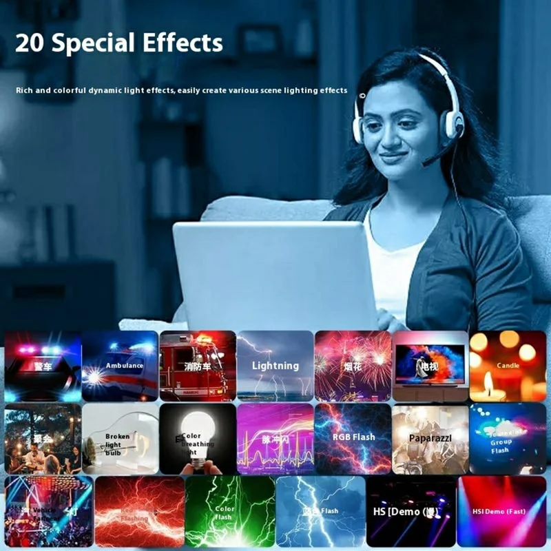 VLOGLITE B20RGB Handheld RGB Photography Light Stick 20 Modes 1800K - 9000K Magnetic LED Fill Light