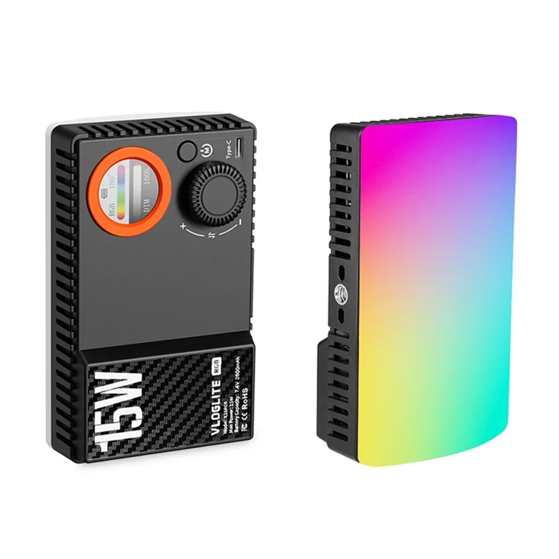 VLOGLITE K15RGB 15 W Farvefyldningslampe RGB LED Videolampe Fotograferingsstudie Kamera Lampe