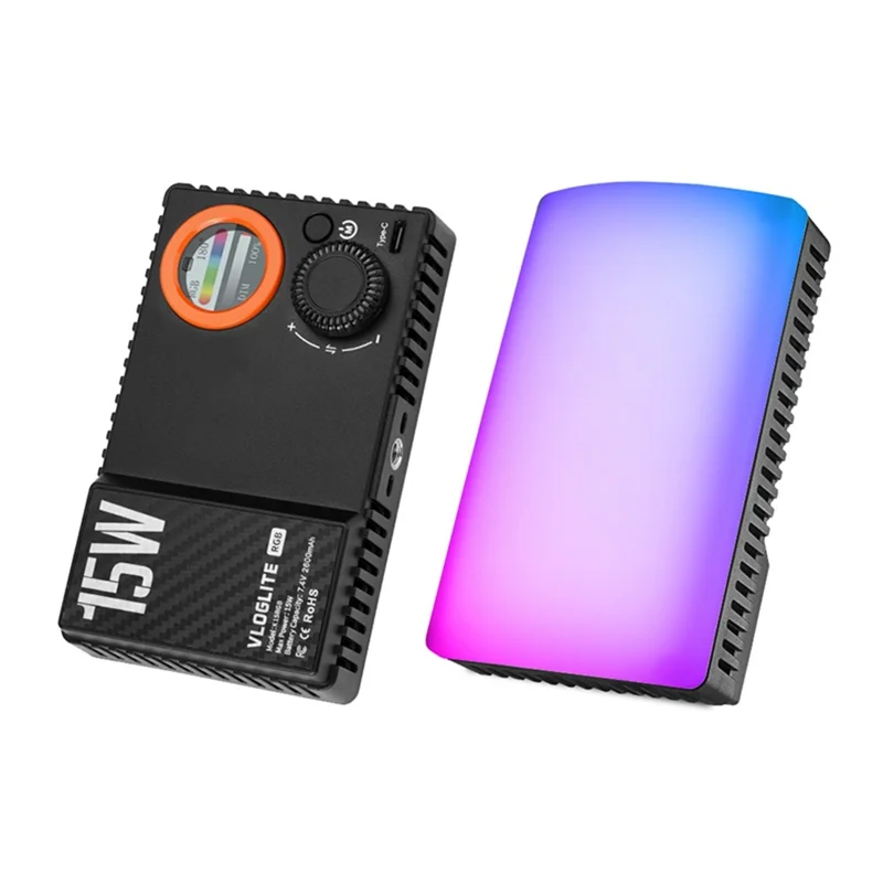 VLOGLITE K15RGB 15 W Farvefyldningslampe RGB LED Videolampe Fotograferingsstudie Kamera Lampe