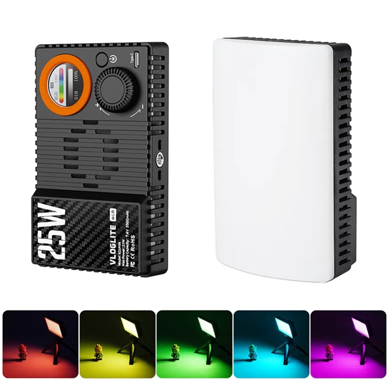 VLOGLITE K25RGB 25W High Power RGB Fill Light for Camera Photography Live Streaming Pocket Video Light