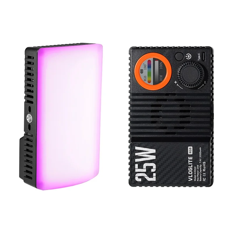 VLOGLITE K25RGB 25W High Power RGB Fill Light for Camera Photography Live Streaming Pocket Video Light