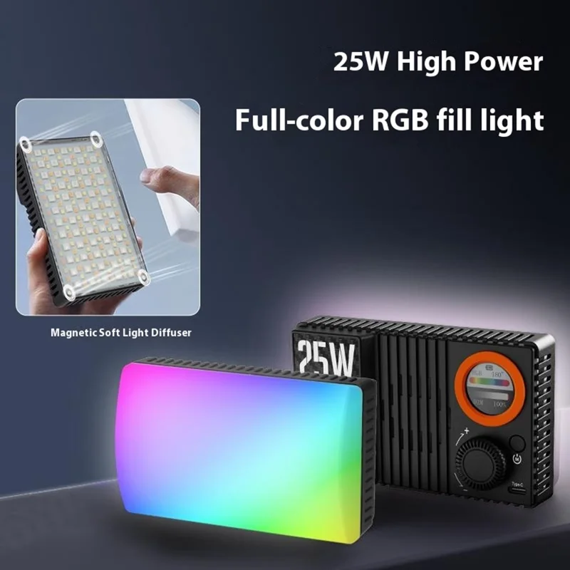 VLOGLITE K25RGB 25W High Power RGB Fill Light for Camera Photography Live Streaming Pocket Video Light