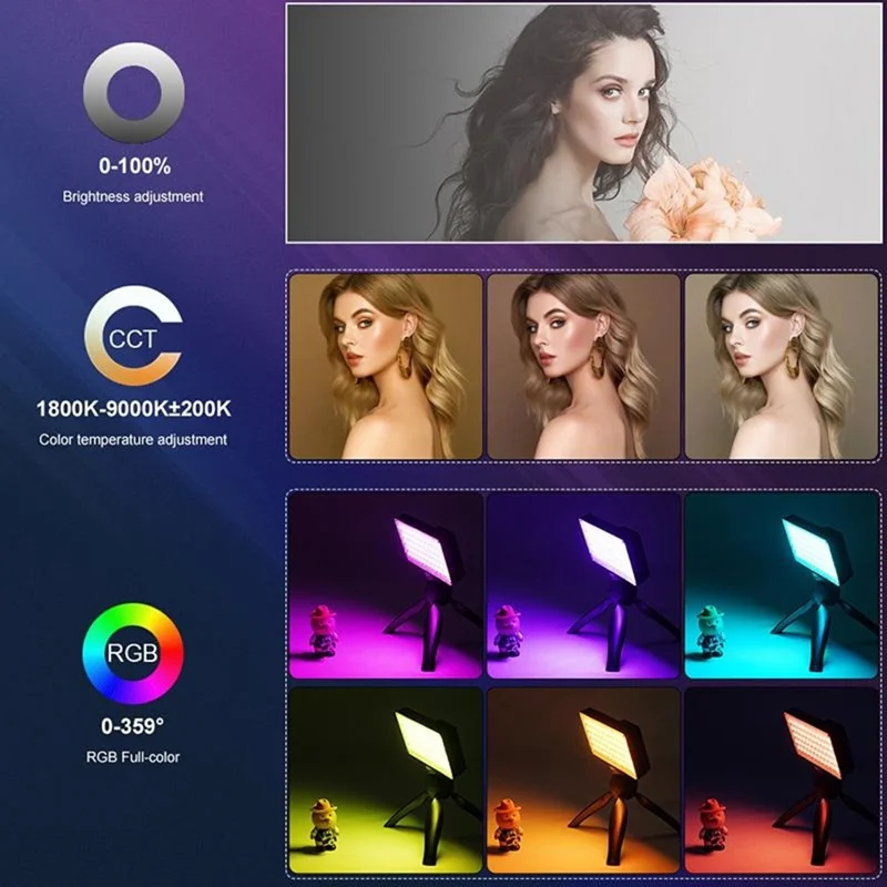 VLOGLITE K25RGB 25W High Power RGB Fill Light for Camera Photography Live Streaming Pocket Video Light