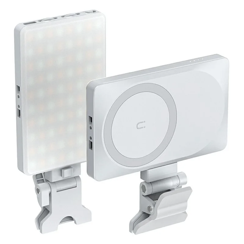 V22A 4 W strømbars lommelys med LED, type-C opladning, magnetisk fyldlys til telefonkamera, live-streaming