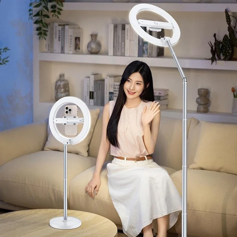 R7 Lumière Annulaire avec Support Réglable Lumière de Remplissage de Beauté et Selfie de Bureau pour Streaming en Direct
