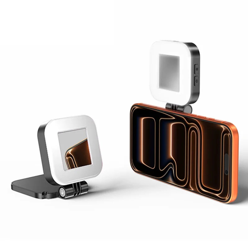 Przenośne magnetyczne lampy do telefonu L18, 3 temperatury barwowe, tryb RGB, regulowane oświetlenie do selfie, makijażu, transmisji na żywo – czarny