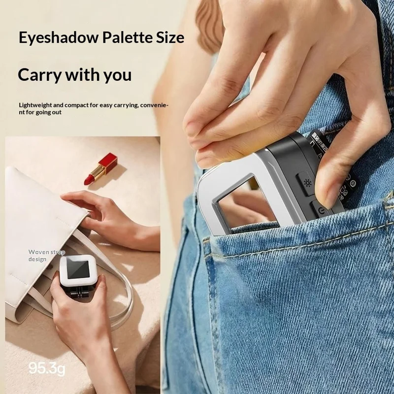 Przenośne magnetyczne lampy do telefonu L18, 3 temperatury barwowe, tryb RGB, regulowane oświetlenie do selfie, makijażu, transmisji na żywo – czarny