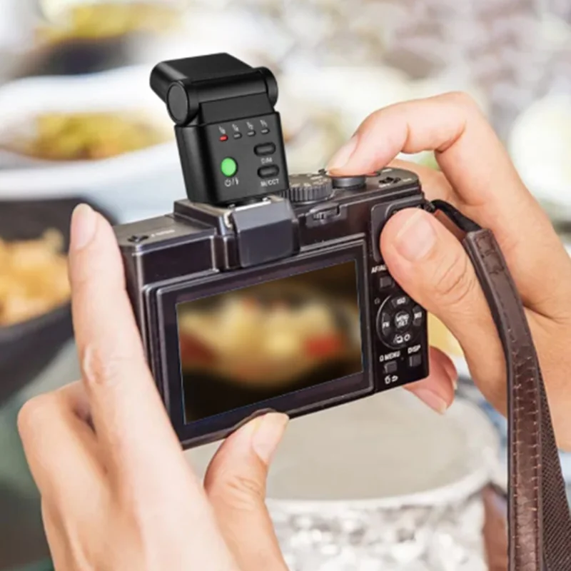 JMARY FM-06R Mini Flash Fill Light Hot Shoe Mount 300mAh Rechargeable LED Light for Camera Photography