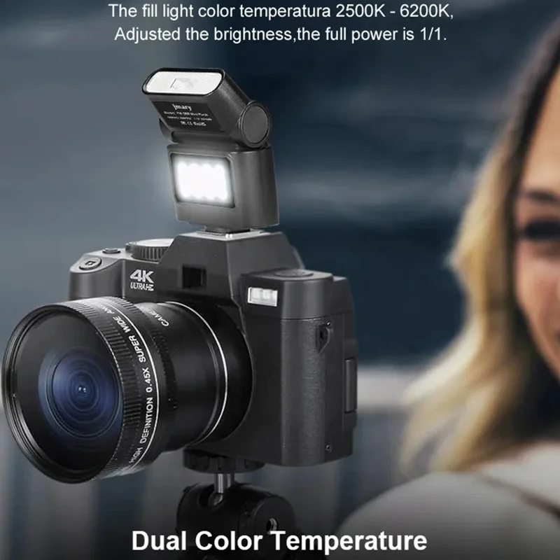 JMARY FM-06R Mini Flash Fill Light Hot Shoe Mount 300mAh Rechargeable LED Light for Camera Photography