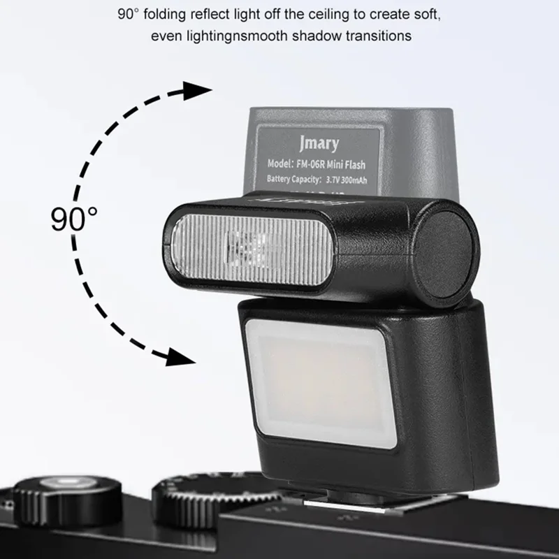 JMARY FM-06R Mini Flash Fill Light Hot Shoe Mount 300mAh Rechargeable LED Light for Camera Photography