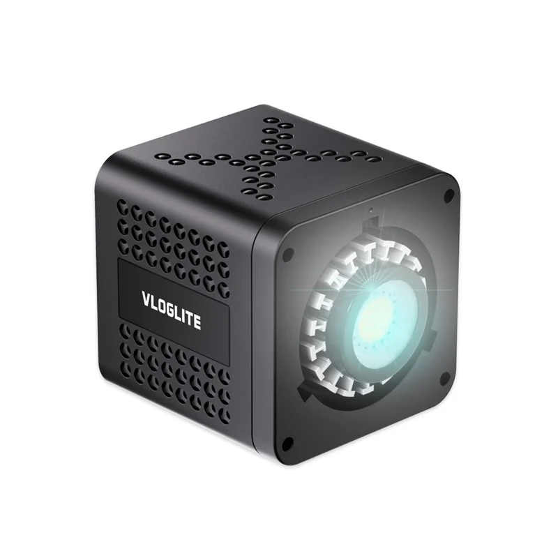 VLOGLITE P40RGB 40W COB RGB Video Light 2500K-6500K 20 Effects Modes Studio Video Lamp for Photography Live Streaming