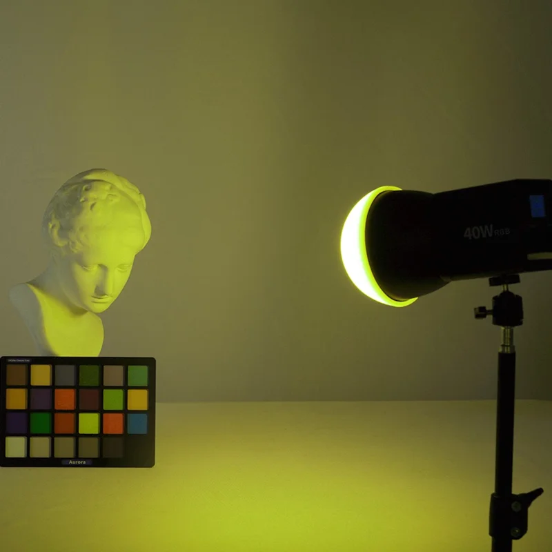 VLOGLITE P40RGB 40W COB RGB Video Light 2500K-6500K 20 Effects Modes Studio Video Lamp for Photography Live Streaming