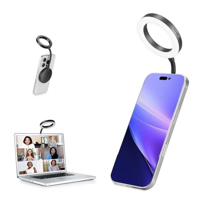 VLOGLITE M15 Mini Portable Selfie Light Magnetic LED Fill Ring Light for Phone Reading Photography Video Lighting