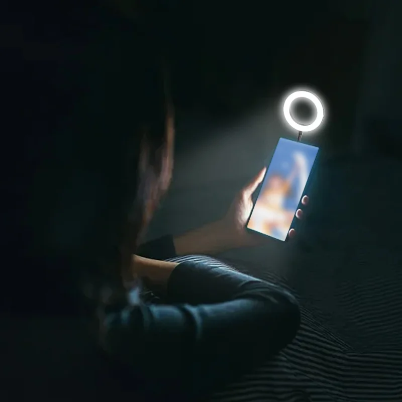 VLOGLITE M15 Mini Portable Selfie Light Magnetic LED Fill Ring Light for Phone Reading Photography Video Lighting