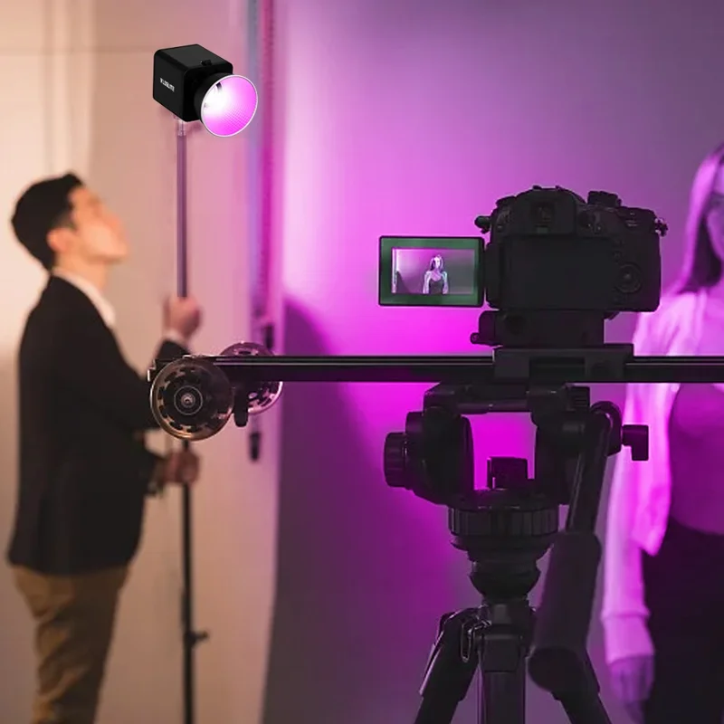 VLOGLITE P100RGB 100W COB Video Light 2700K-6500K CRI96+ Rechargeable Studio Lighting Wireless Photography Lamp
