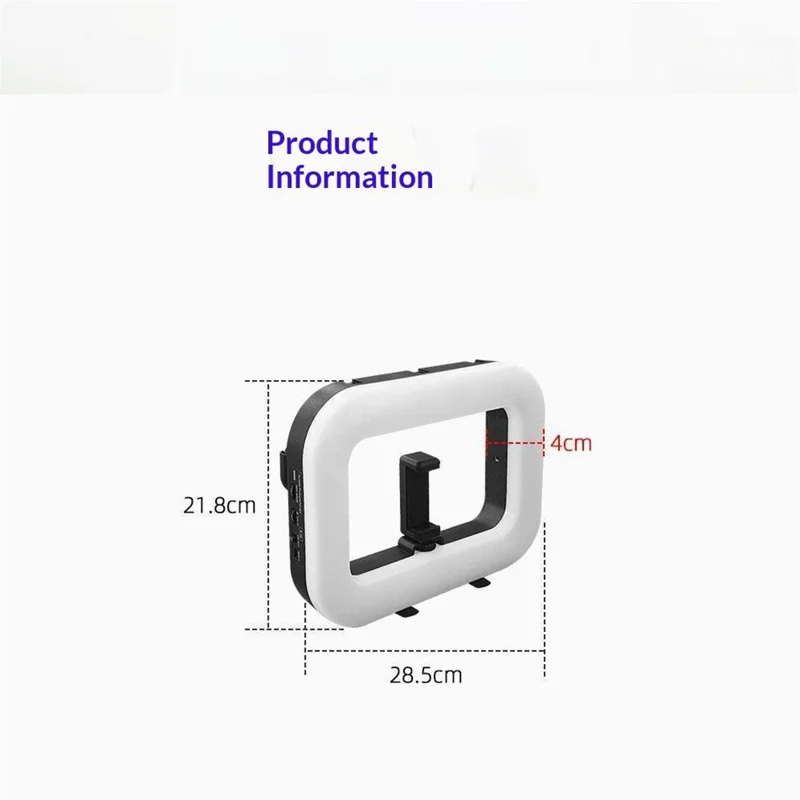 E-30 3000K-6500K 10W LED Fill Light Type-C Rechargeable with Phone Holder for Photography Vlogging