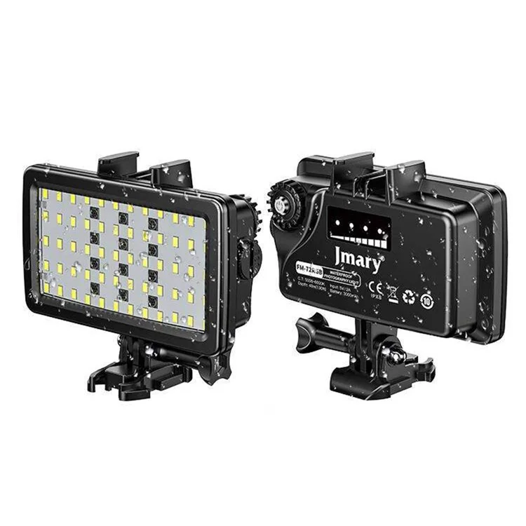 JMARY FM-72RGB IPX8 Водонепроницаемая камера LED заполнитель Light Rechargeable Дайвинг Фотография RGB Видео Свет