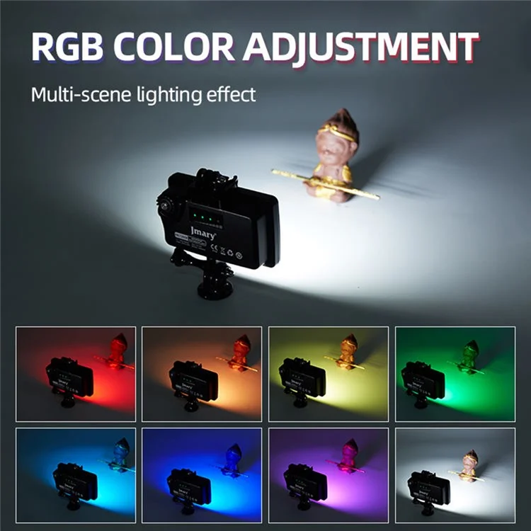 JMARY FM-72RGB IPX8 Водонепроницаемая камера LED заполнитель Light Rechargeable Дайвинг Фотография RGB Видео Свет