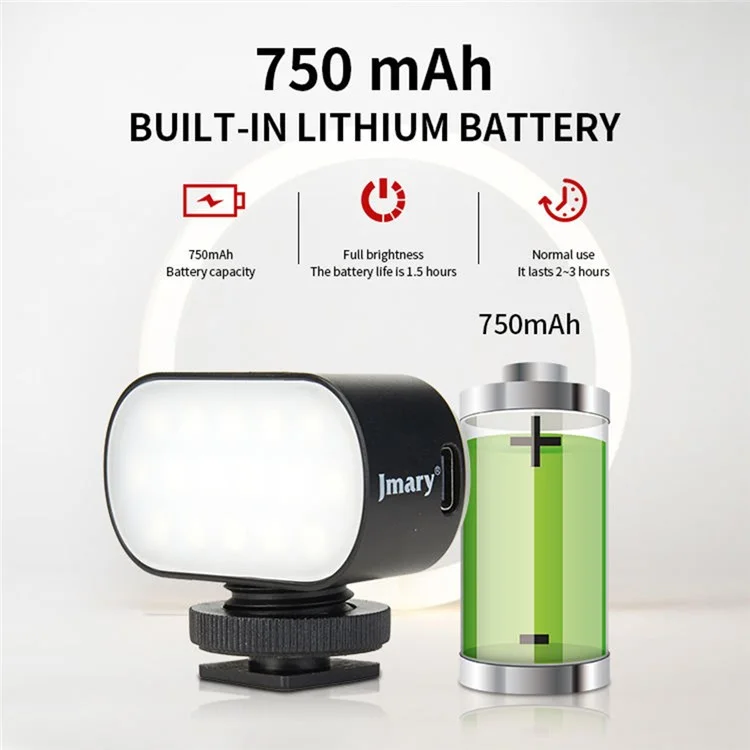JMARY FM-16RGB Portable Mini RGB Video Conference Fill Light Rechargeable Photography LED Fill Light