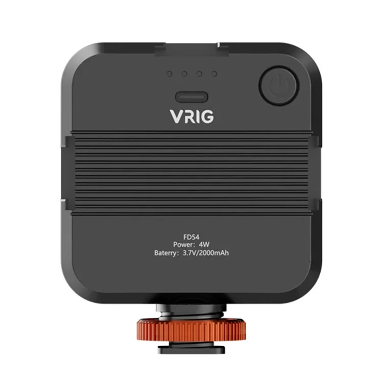 Kit d'éclairage de remplissage à double couleur VRIG FD54 avec clip de mini lampe de selfie avec sabot froid, vis de 1/4" pour la diffusion en direct