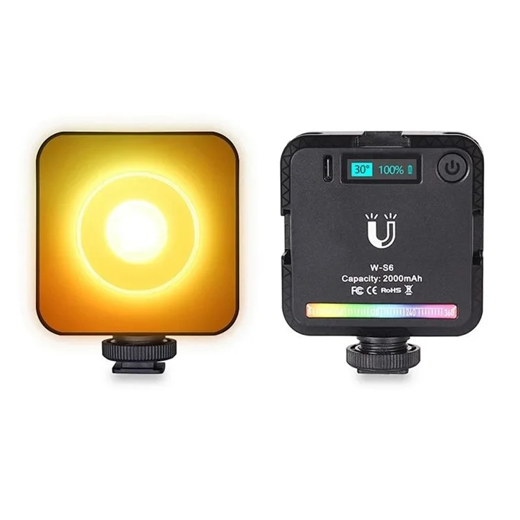 Vloglite W-S6 a Colori a Colore Full RGB Photogarphy Light Camera Light Sunset Atmosfera Lampada Magnetica Mini Luce di Riempimento