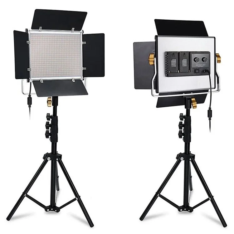 VLOGLITE W660S LED Video Light with Tripod Stand 3200-6500K Photography Studio Lighting for Video Film Recording - EU Plug