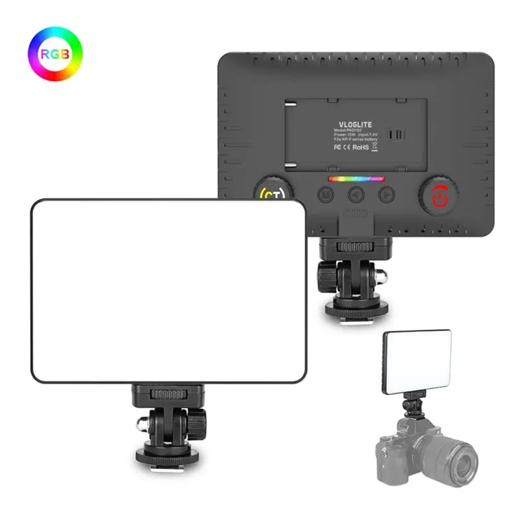 Vloglite Pad192rgb LED -kamera Füllung Leuchte RGB Vollfarben Tragbare Fotografie -beleuchtung Für DSLR -kamera Gopro