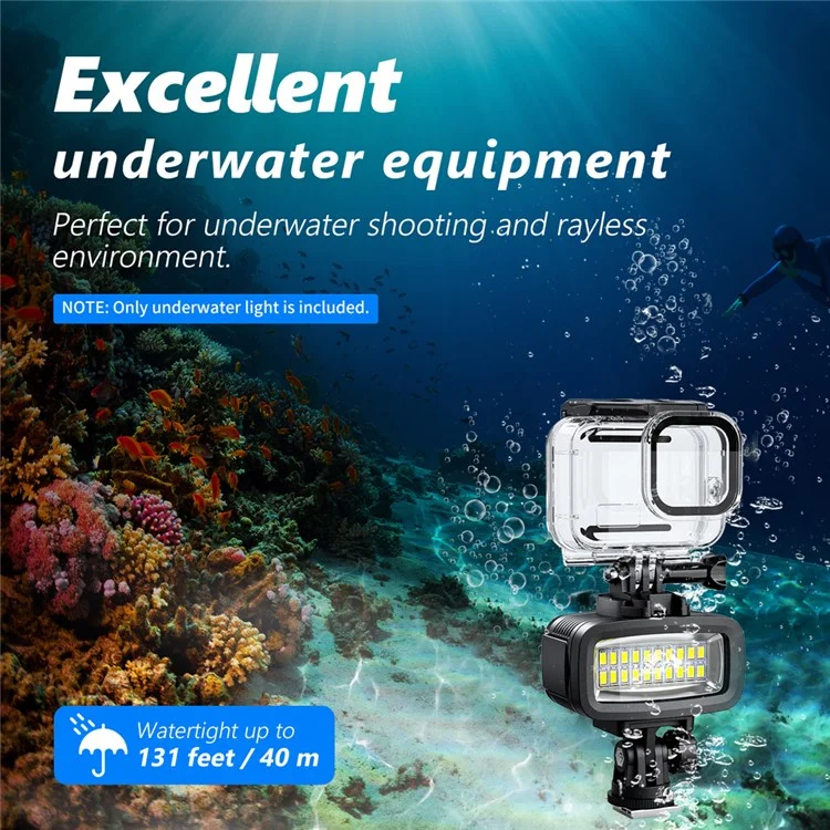 SL-100 For GoPro Camera Waterproof LED Video Diving 40m Underwater Light