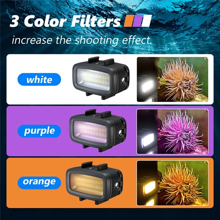 SL-100 For GoPro Camera Waterproof LED Video Diving 40m Underwater Light