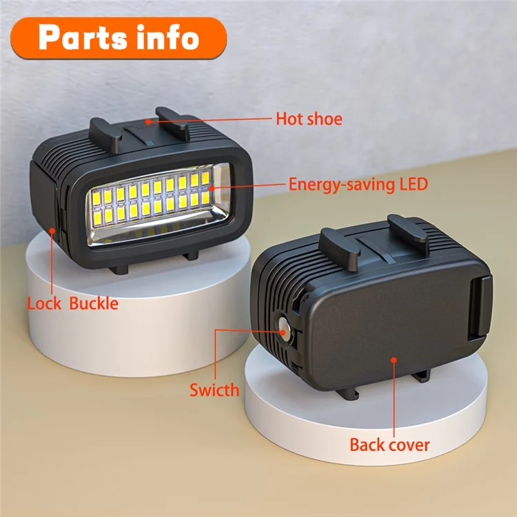 SL-100 For GoPro Camera Waterproof LED Video Diving 40m Underwater Light