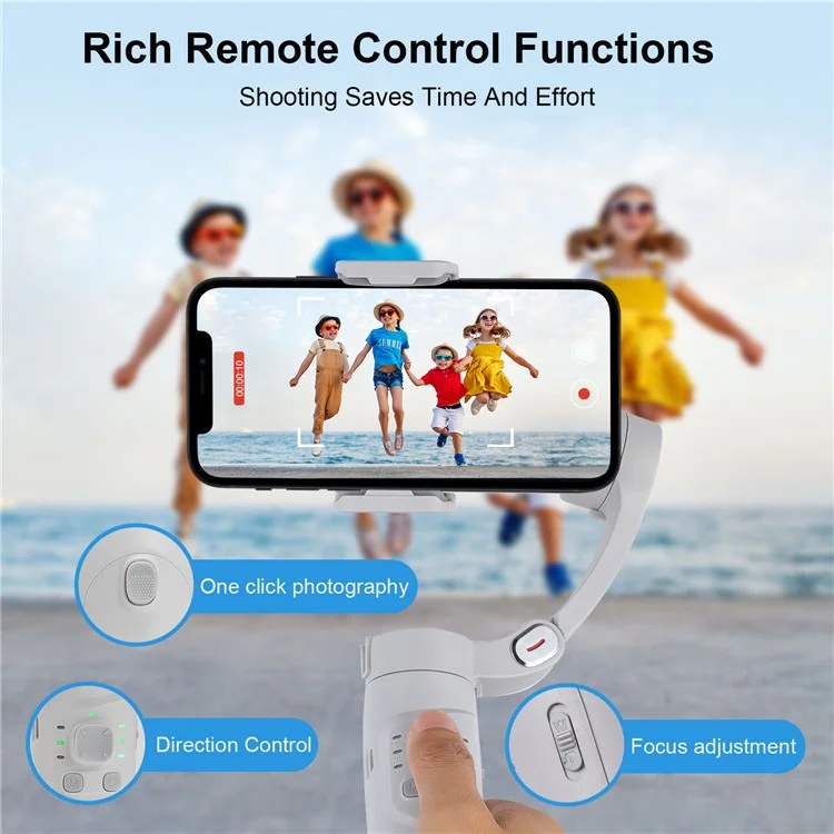 Estabilizador de Smartphone Gimbal de 3 Eixos M1 Auto Rastreamento de Rosto Bastão de Selfie
