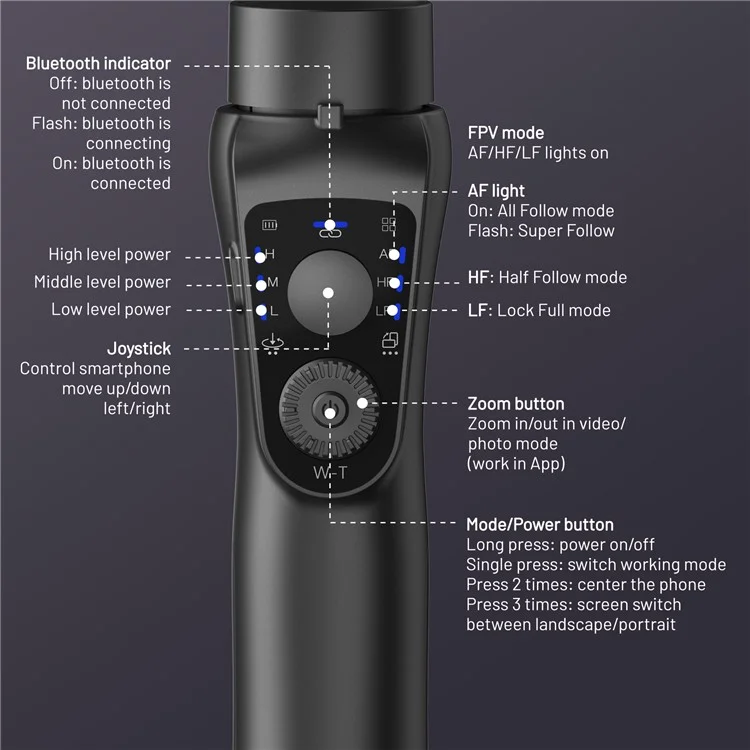 S5Bpro Intelligenter KI-Tracking 3-Achsen-Gimbal-Stabilisator Anti-Shake Handy-Halterung Stativ