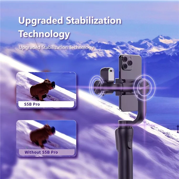 S5Bpro Intelligenter KI-Tracking 3-Achsen-Gimbal-Stabilisator Anti-Shake Handy-Halterung Stativ