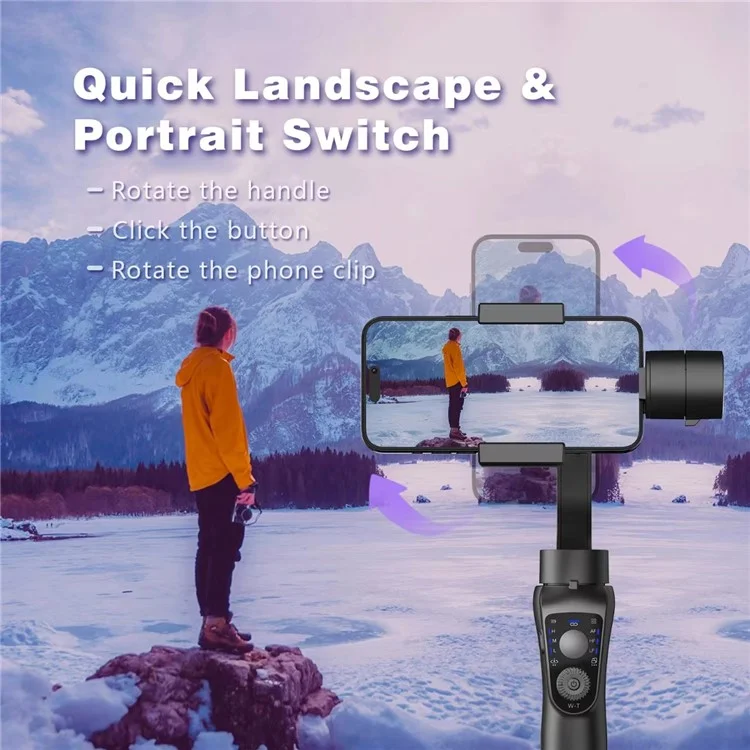 S5Bpro Intelligenter KI-Tracking 3-Achsen-Gimbal-Stabilisator Anti-Shake Handy-Halterung Stativ