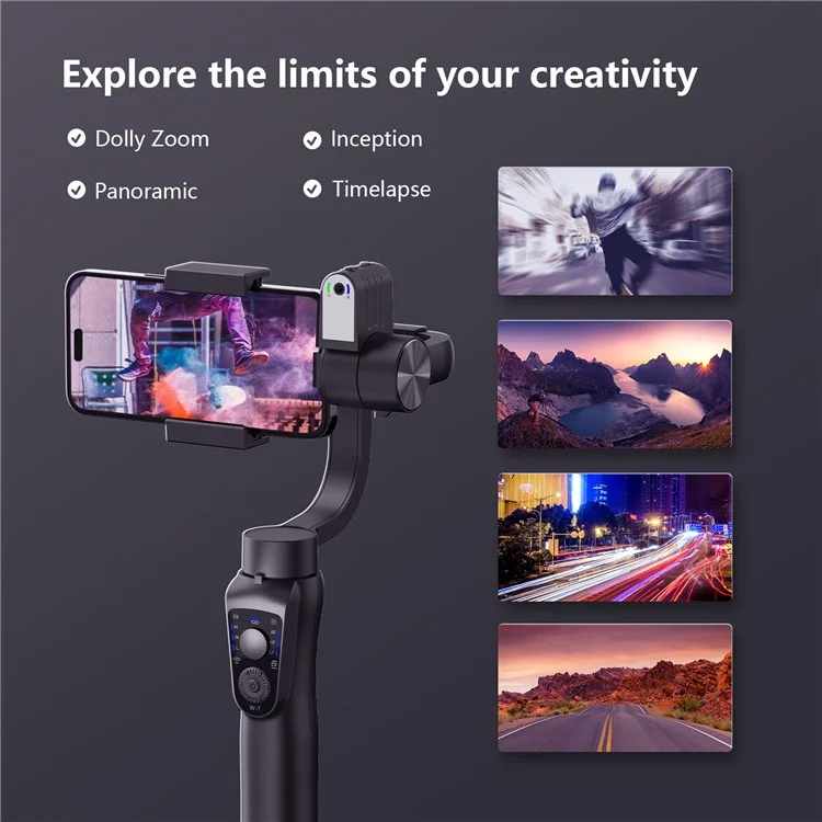 S5Bpro Intelligenter KI-Tracking 3-Achsen-Gimbal-Stabilisator Anti-Shake Handy-Halterung Stativ